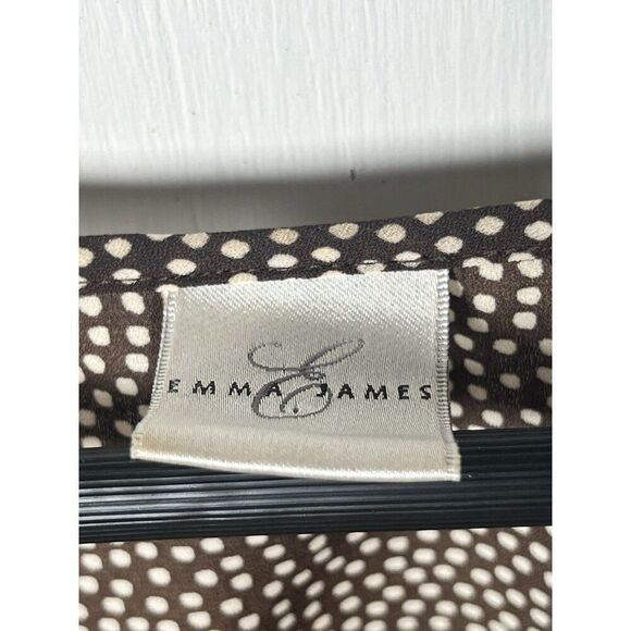 Babydoll Top Y2K 16 Brown Ruffle Flouncy Sleeve Polka Dot Coquette Fairy Emma - Picture 4 of 6